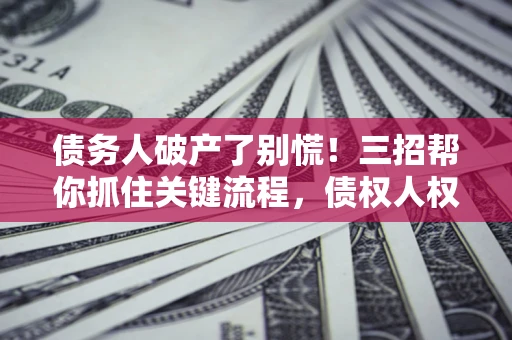 武汉债务人破产了别慌！三招帮你抓住关键流程，债权人权益不再缩水