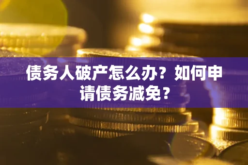 武汉债务人破产怎么办？如何申请债务减免？