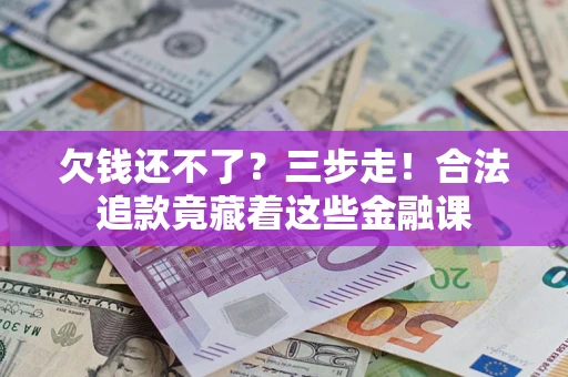 武汉欠钱还不了？三步走！合法追款竟藏着这些金融课