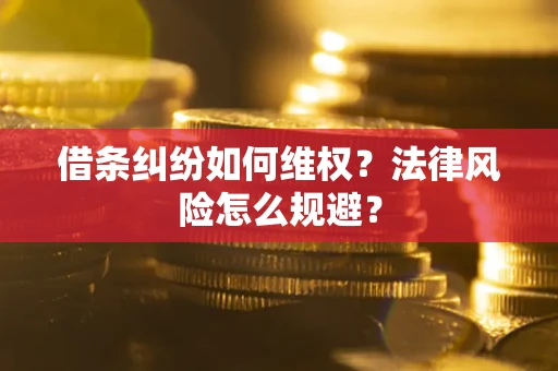 武汉借条纠纷如何维权？法律风险怎么规避？