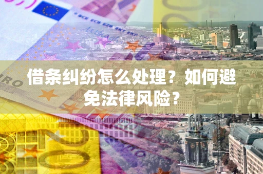 武汉借条纠纷怎么处理？如何避免法律风险？